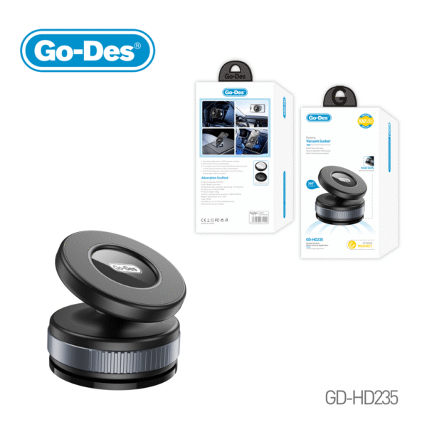 Go-Des Electric Vacuum Magnetic Phone Holder 360