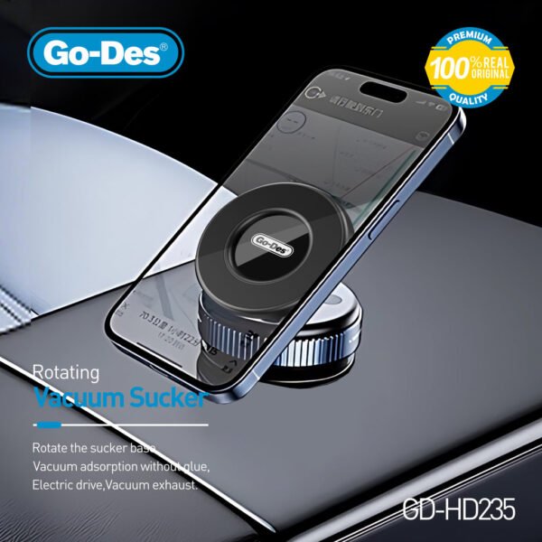 Go-Des Electric Vacuum Magnetic Phone Holder 360