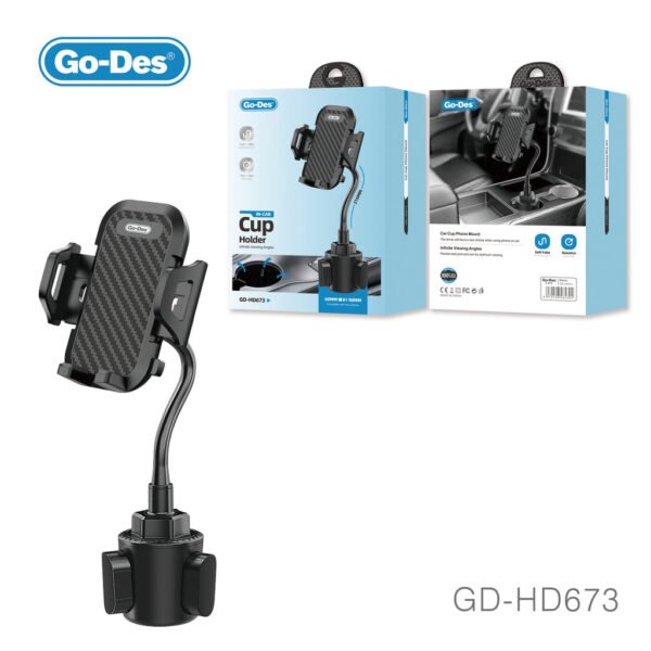 Go-Des Car Cup Holder Phone Mount
