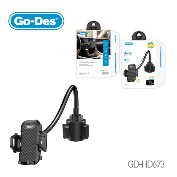Go-Des Car Cup Holder Phone Mount