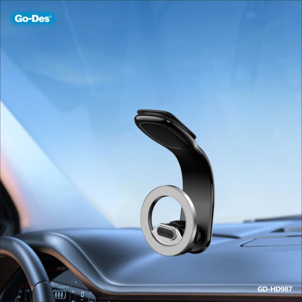 Go-Des Arbitrary Bending MagSafe Car Mount 360° Folding Magnetic Stand for with Memory Alloy Arm