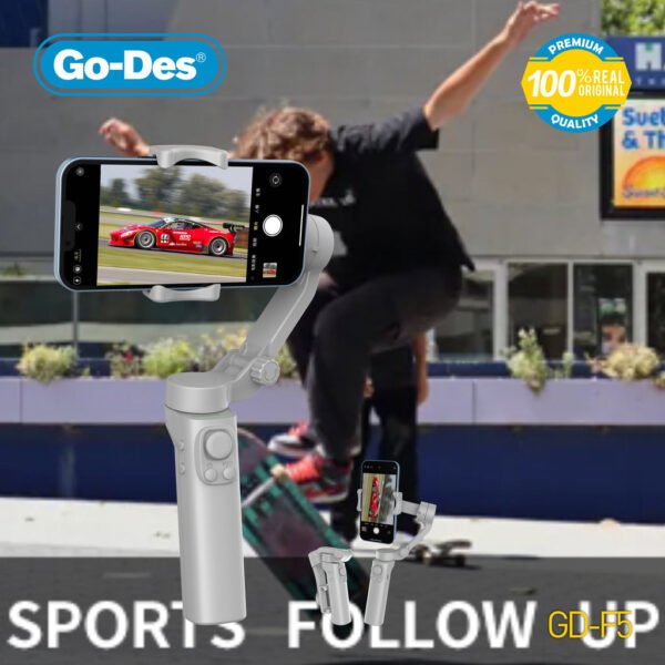 Go-Des 3 Axis Foldable APP Control Handheld Gimbal Face Object Tracking Stabilizer for Vlog Live Video