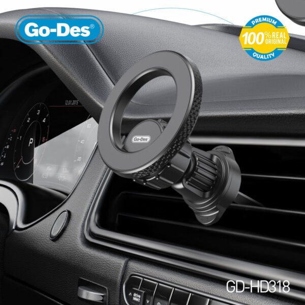 Go-Des 2in1 Magnetic Car Phone Holder Dashboard Air Vent Mount Magsafe Strong Magnet 360 Rotation