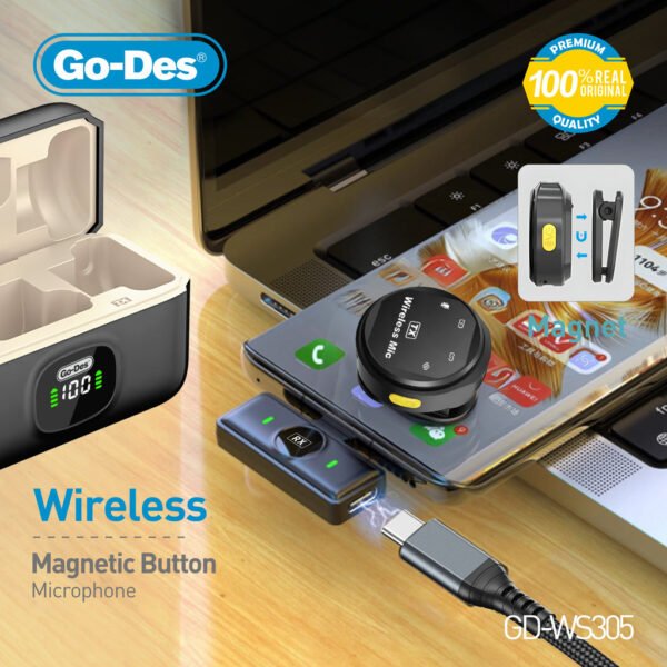 Go-Des 2in1 Wireless Magnetic Button